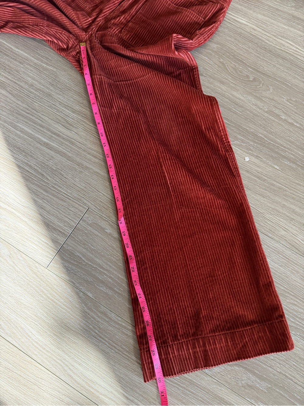 Ulla Johnson Cord Pants Copper High Rise Wide Leg size 8 Corduroy Designer - Picture 11 of 12